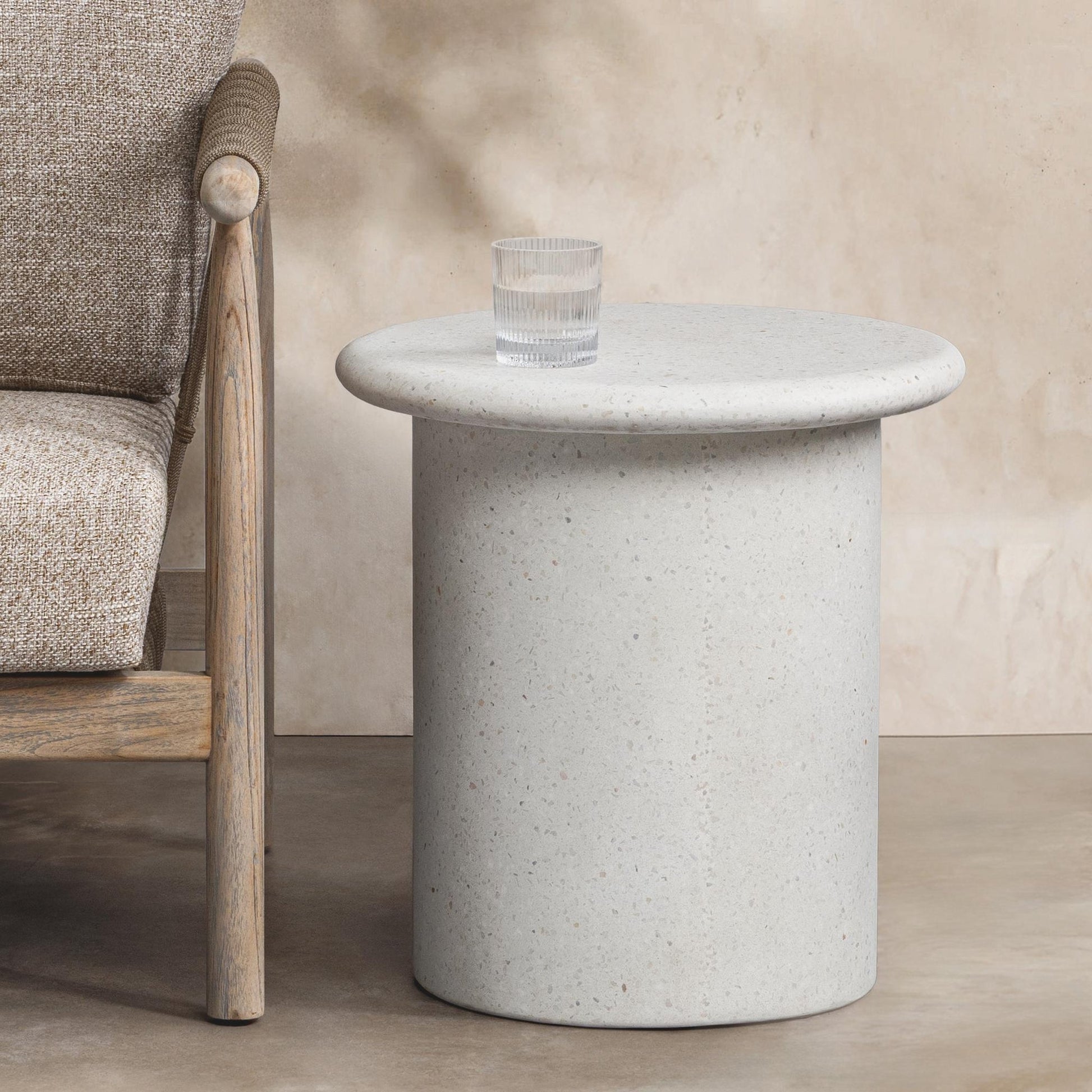White Outdoor Accent & End Table Nysa Outdoor End Table Collection