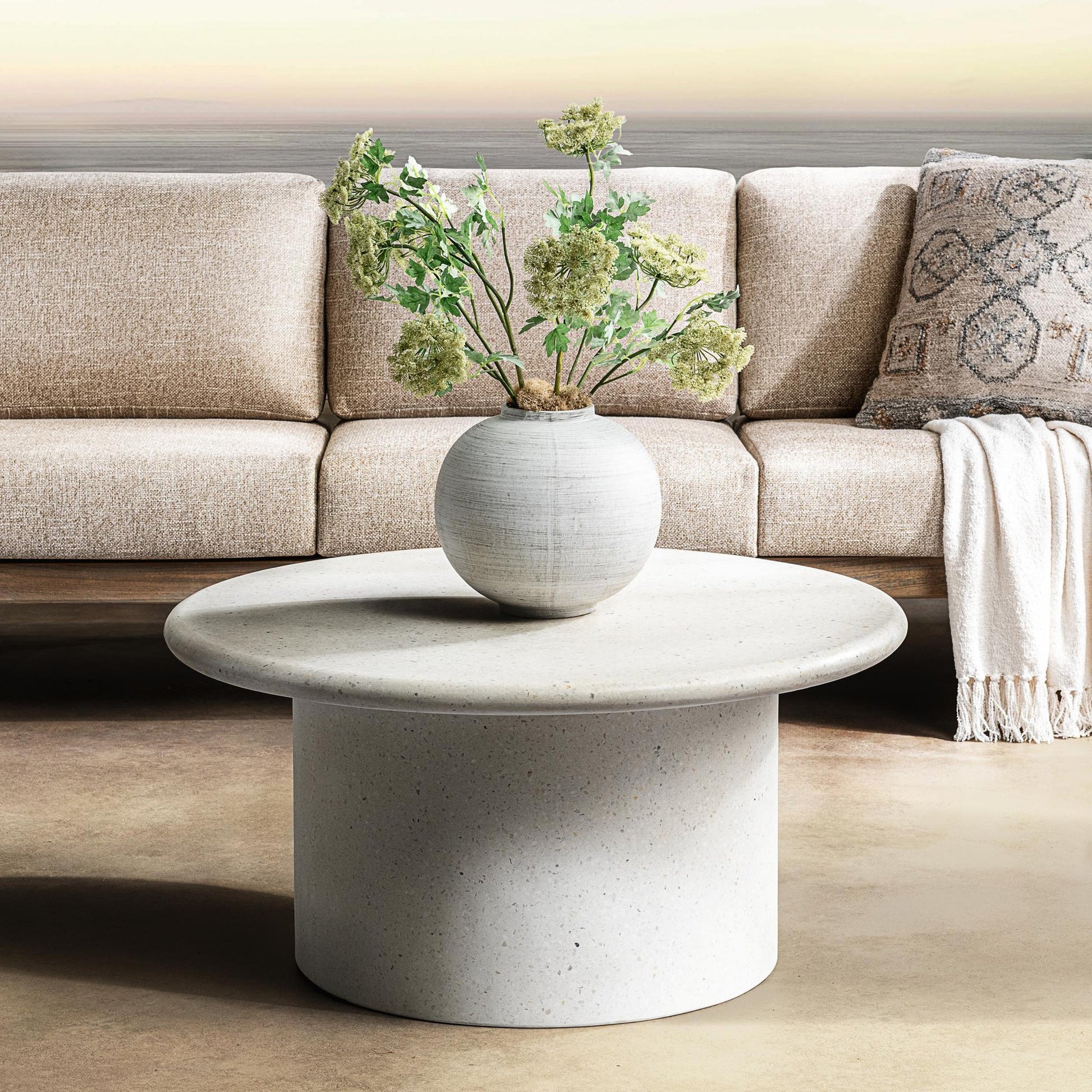 Nysa Outdoor Coffee Table White