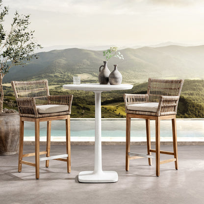 White Outdoor Bar & Counter Table Paulina Outdoor Bar Table Collection
