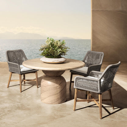 Warm Sandstone Outdoor Dining Table Portola Outdoor Dining Table Collection
