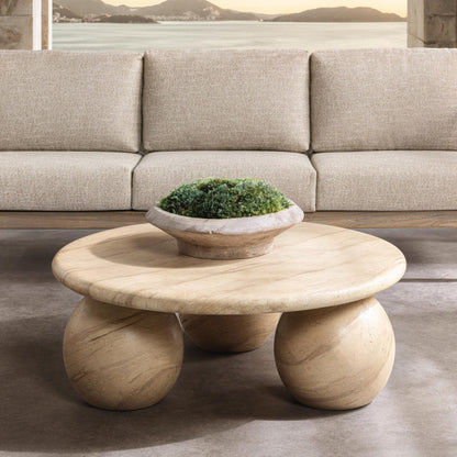Warm Sandstone Outdoor Coffee Table Elaria Outdoor Coffee Table Collection