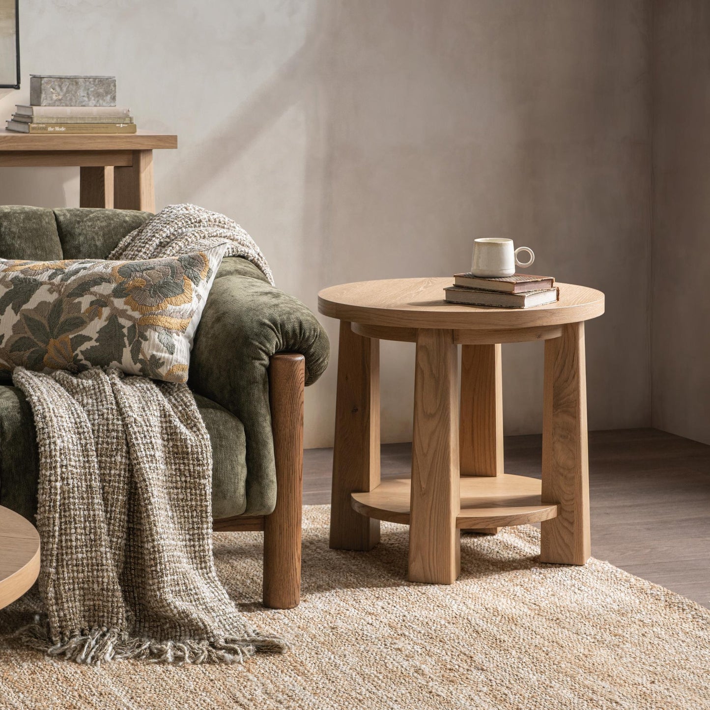 Amber Toast Oak Veneer Accent & End Table Kenzie End Table Collection