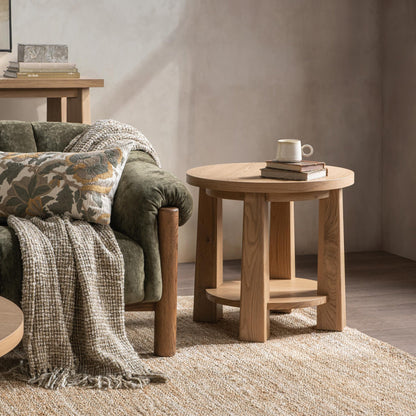 Amber Toast Oak Veneer Accent & End Table Kenzie End Table Collection