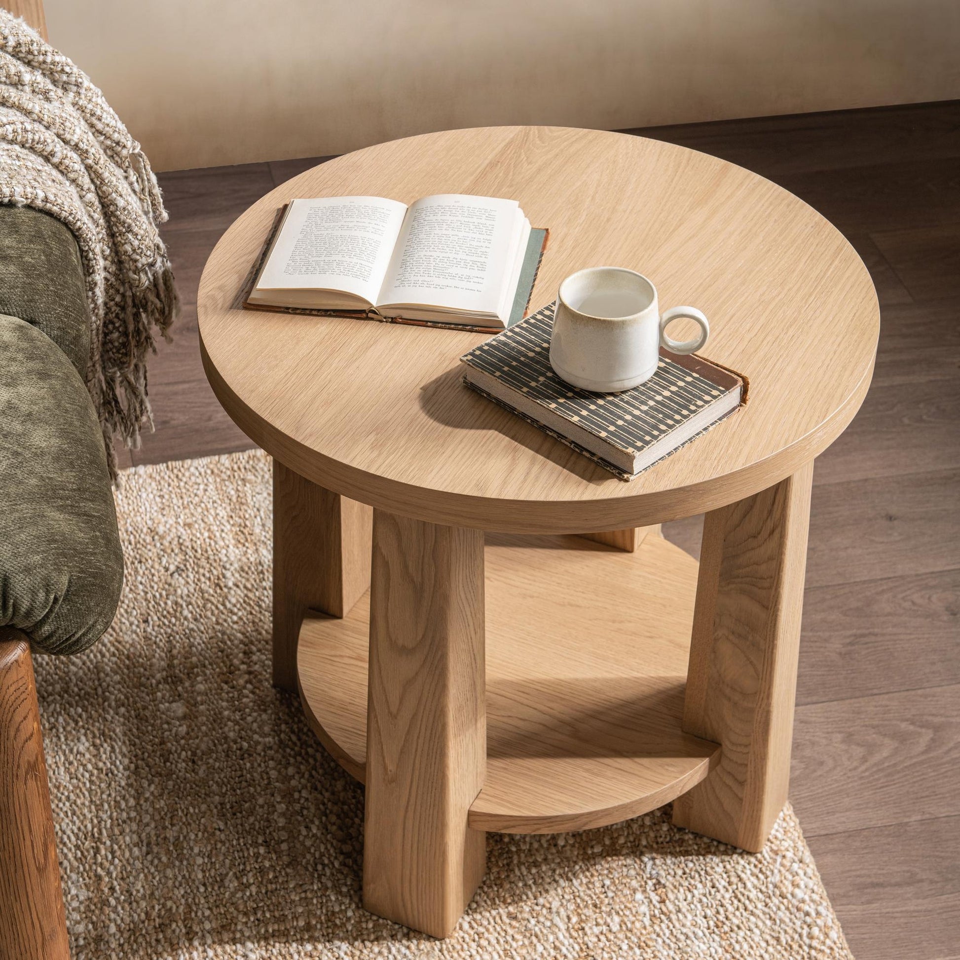 Amber Toast Oak Veneer Accent & End Table Kenzie End Table Collection