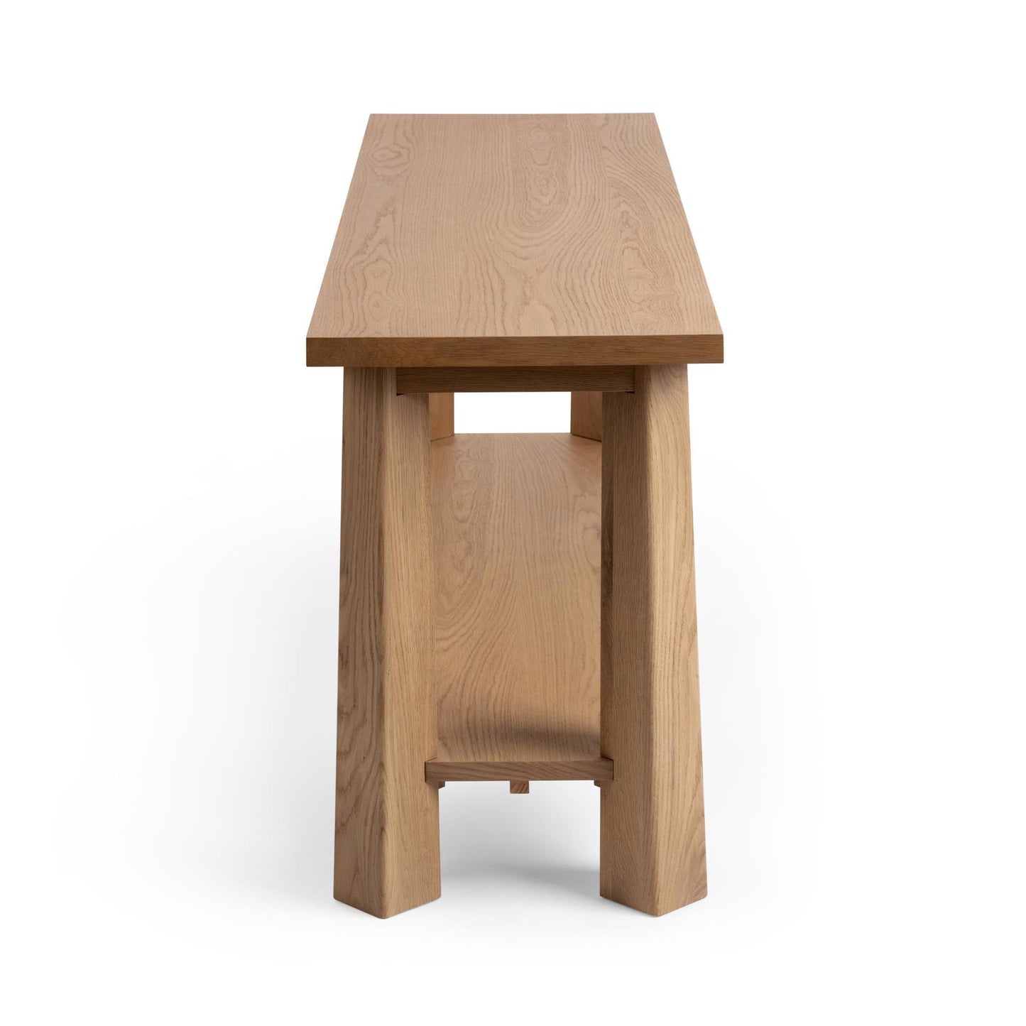 Amber Toast Oak Veneer Console Table Kenzie Console Table Collection