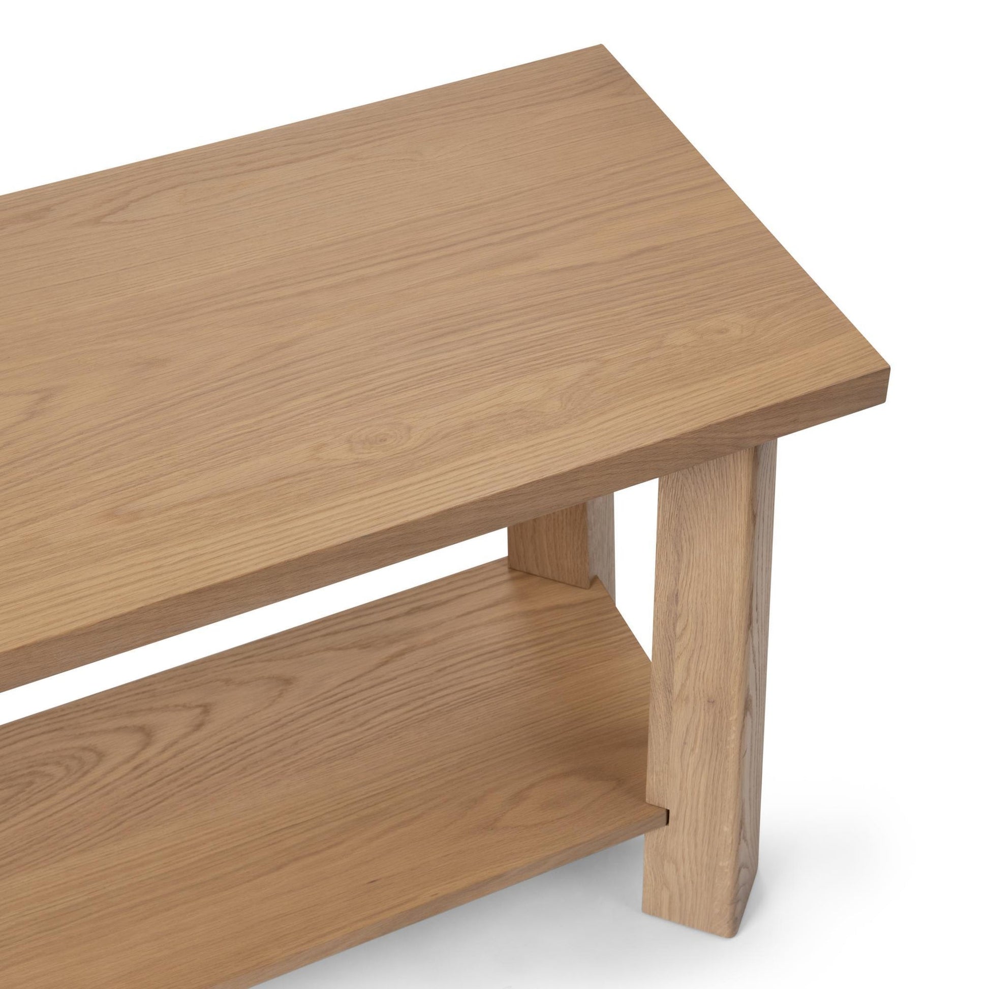 Amber Toast Oak Veneer Console Table Kenzie Console Table Collection