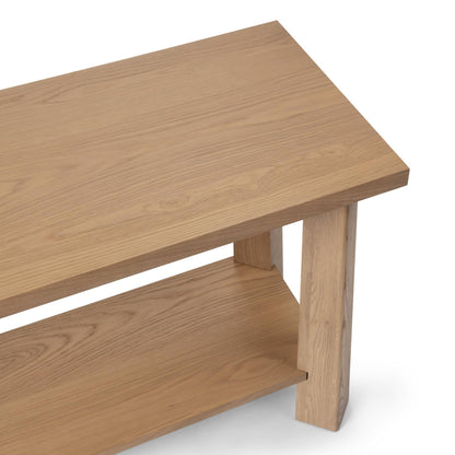 Amber Toast Oak Veneer Console Table Kenzie Console Table Collection