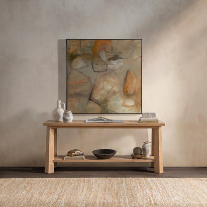 Amber Toast Oak Veneer Console Table Kenzie Console Table Collection