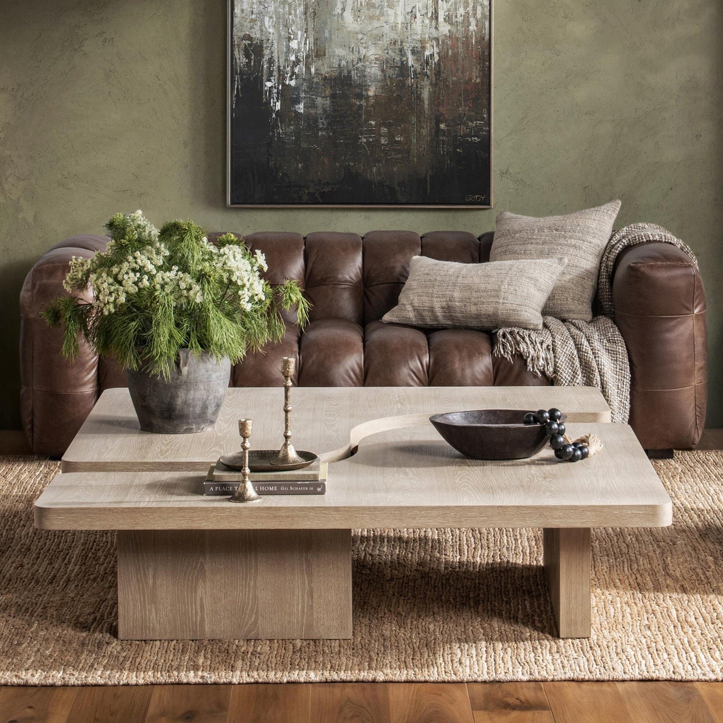 Coastal Drift Oak Veneer Coffee Table Melina 2 Piece Coffee Table Collection
