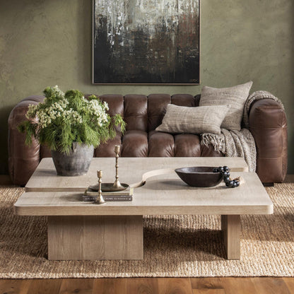 Coastal Drift Oak Veneer Coffee Table Melina 2 Piece Coffee Table Collection