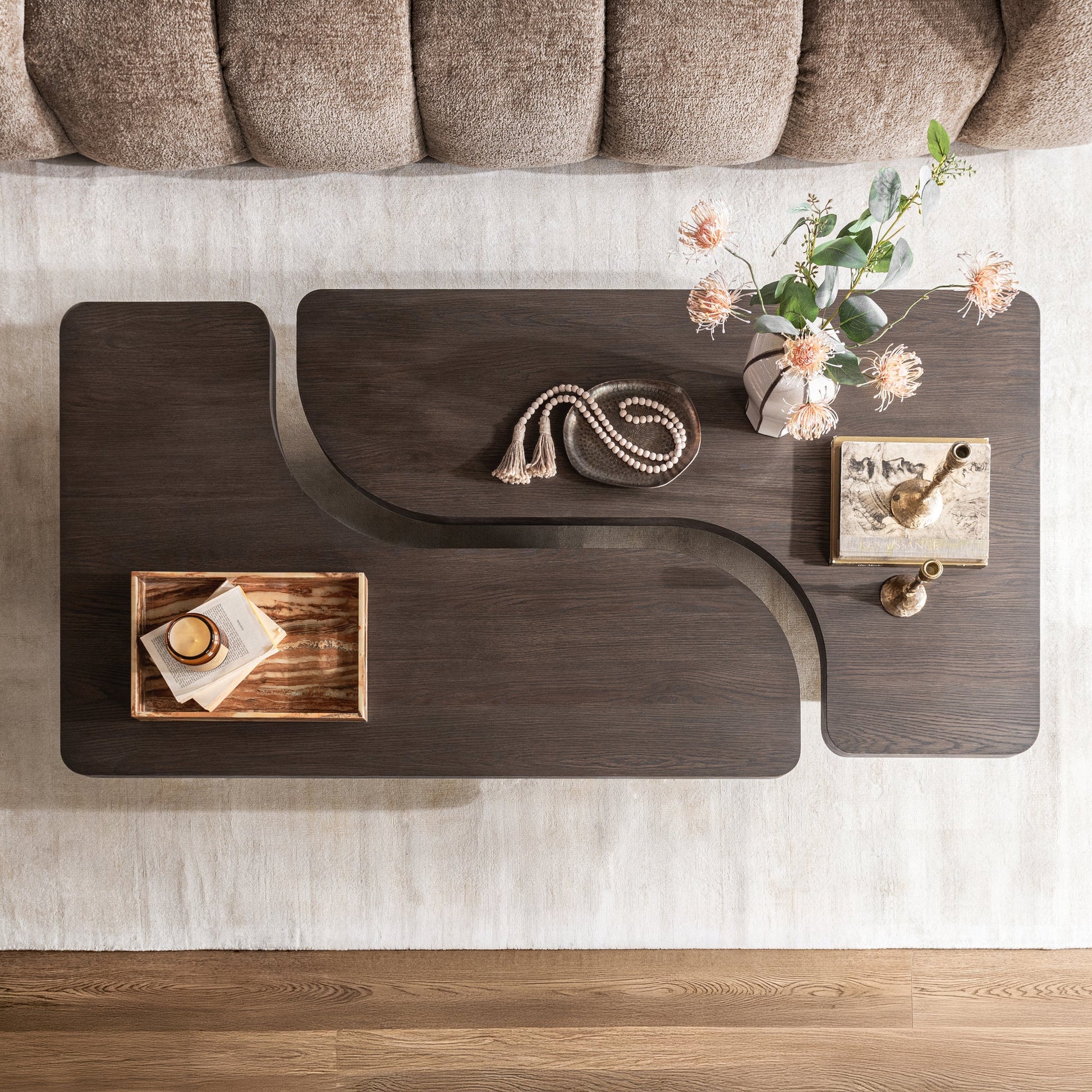 Havana Brown Oak Veneer Coffee Table Melina 2 Piece Coffee Table Collection
