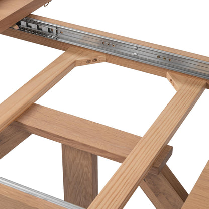 Amber Toast Oak Veneer Dining Table Marla Extendable Dining Table Collection