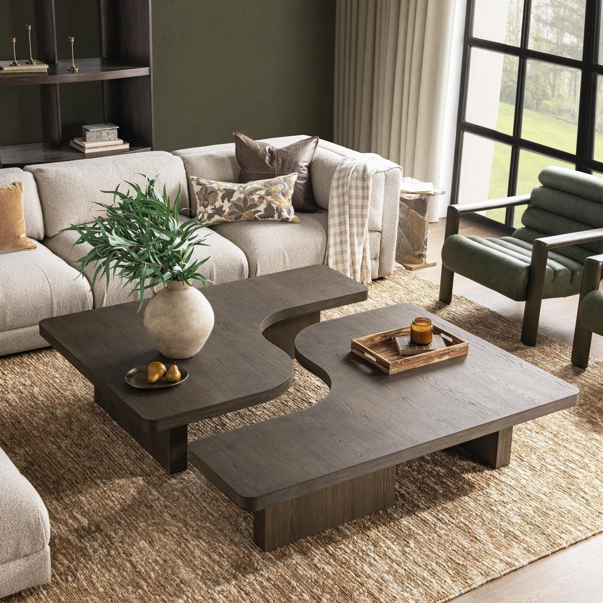 Havana Brown Oak Veneer Coffee Table Melina 2 Piece Coffee Table Collection