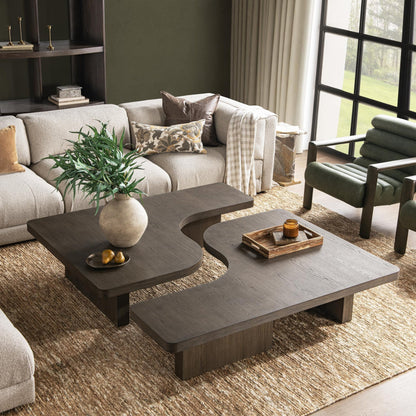 Havana Brown Oak Veneer Coffee Table Melina 2 Piece Coffee Table Collection