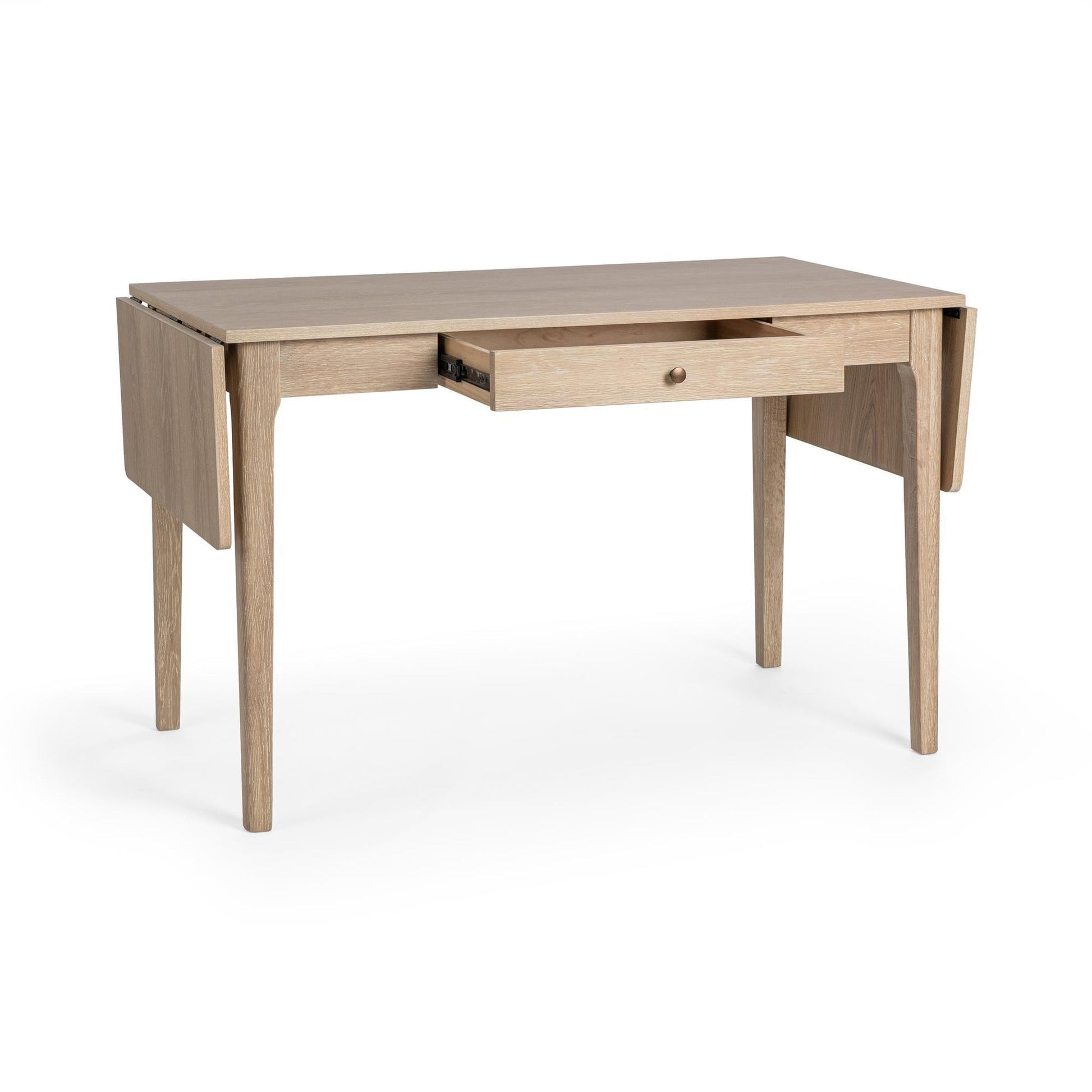 Coastal Drift Oak Veneer Desk Karl Extendable Desk Collection