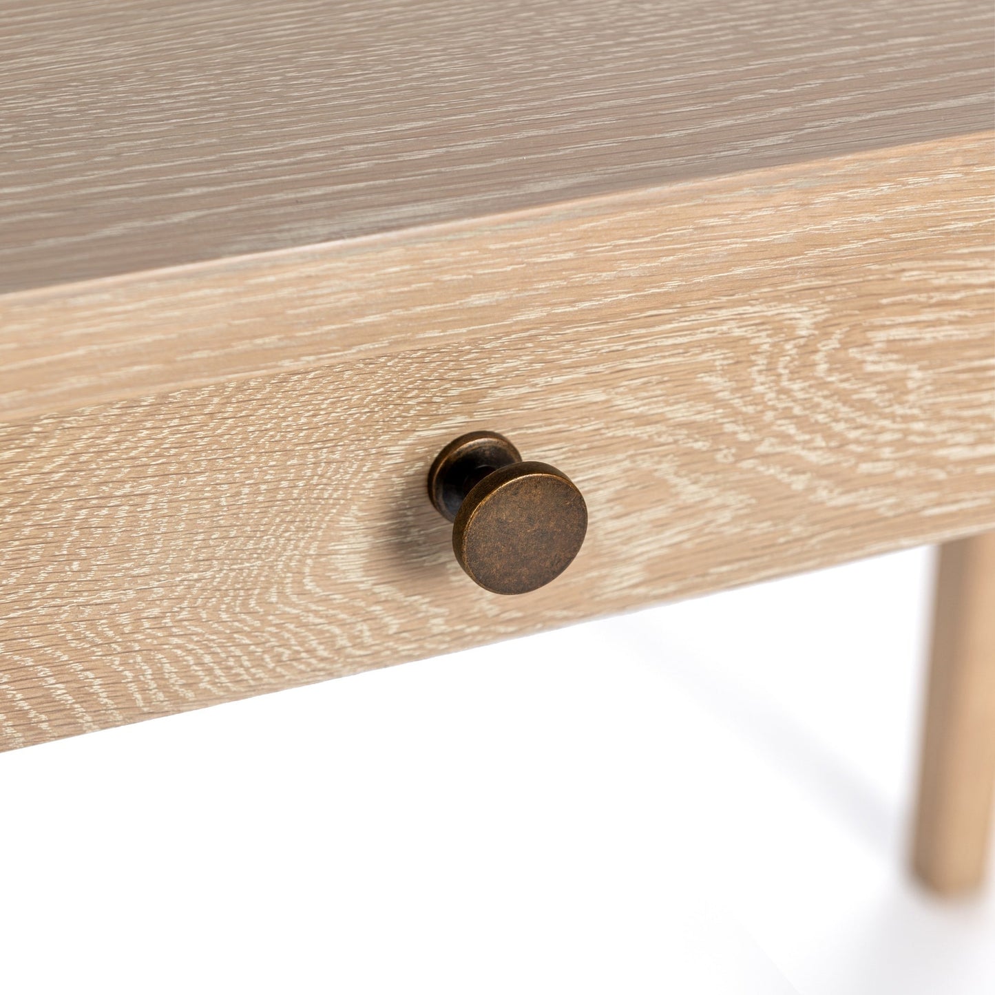 Coastal Drift Oak Veneer Desk Karl Extendable Desk Collection