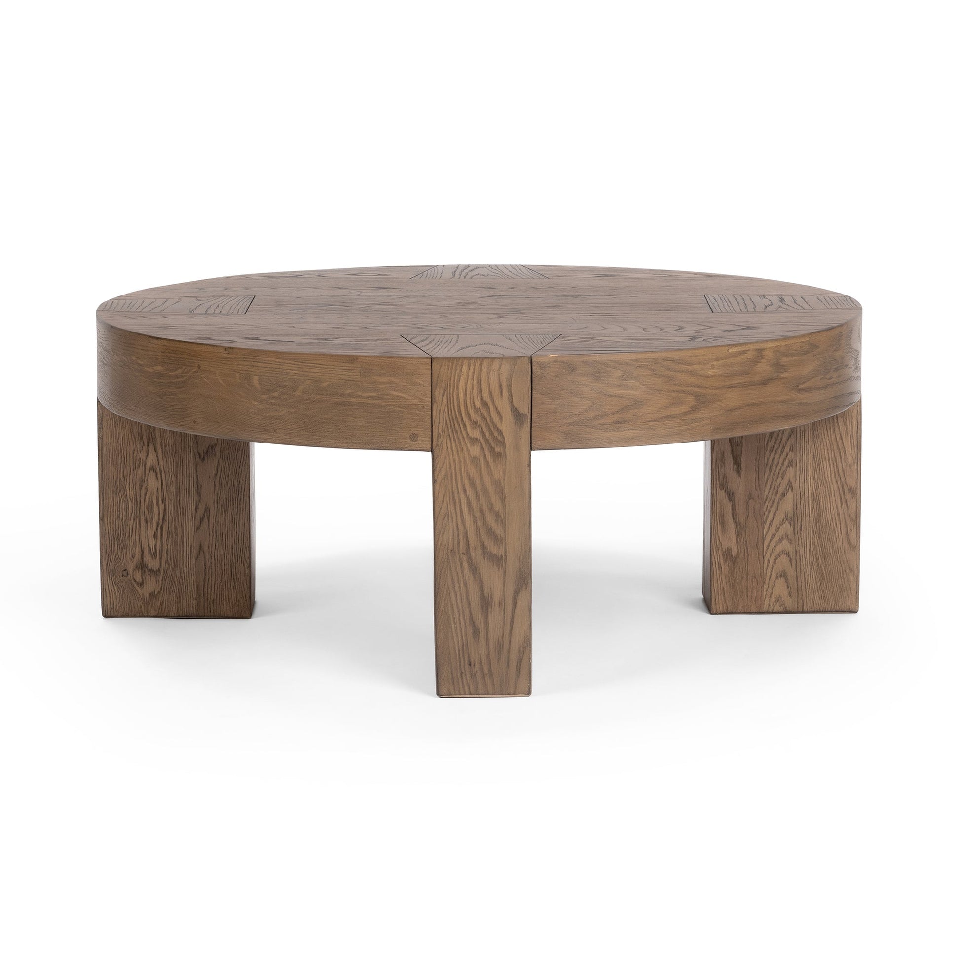 Cafe Brown Reclaimed Oak Coffee Table Bristol Round Coffee Table Collection