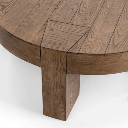 Cafe Brown Reclaimed Oak Coffee Table Bristol Round Coffee Table Collection