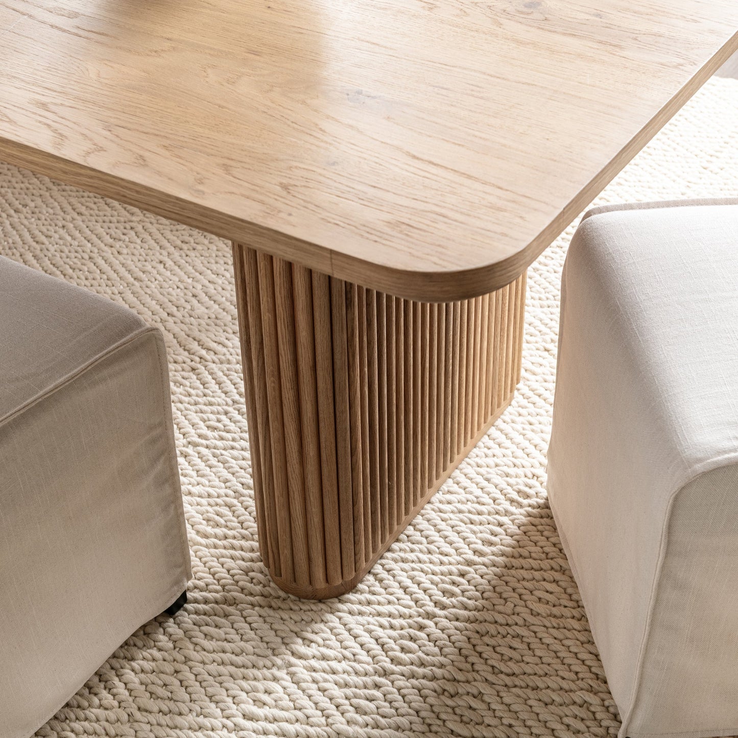 Oak Veneer Dining Table Vander 84" Dining Table Collection