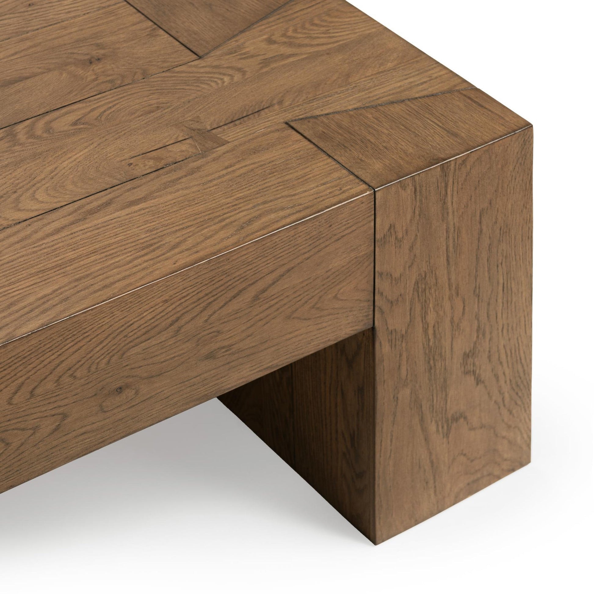 Cafe Brown Reclaimed Oak Coffee Table Bristol 70" Coffee Table Collection