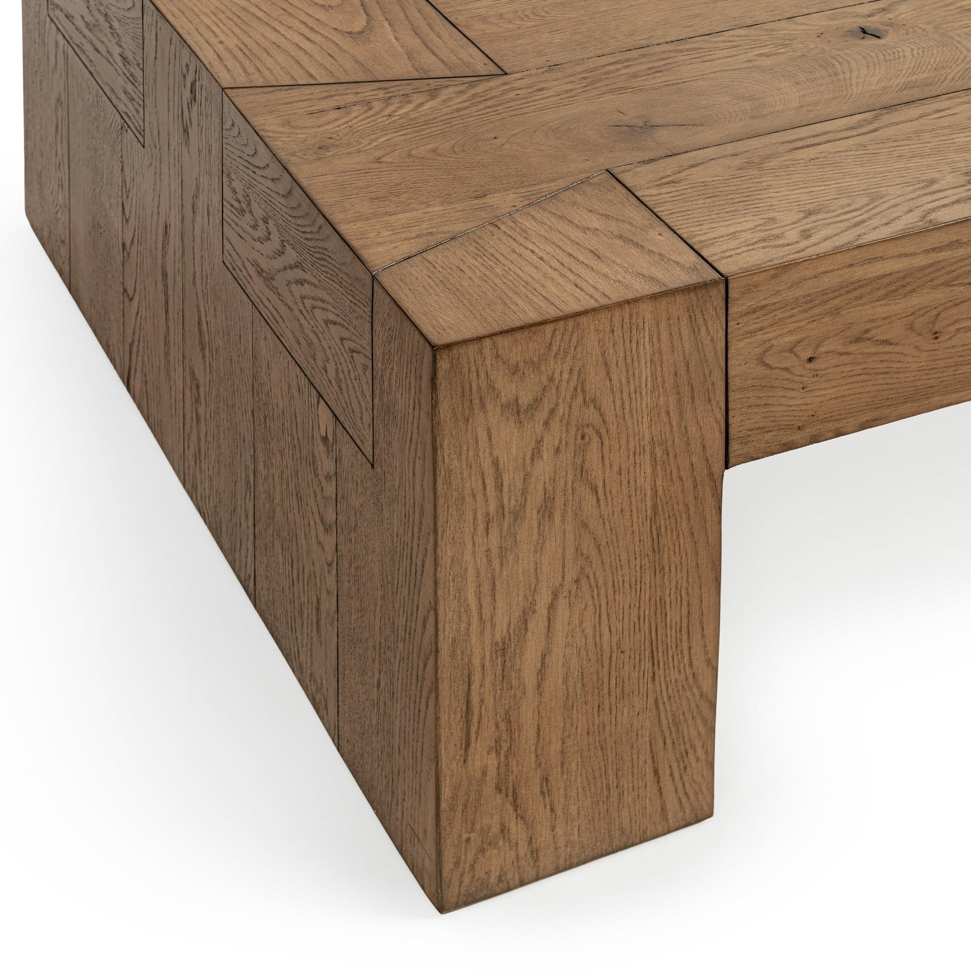 Cafe Brown Reclaimed Oak Coffee Table Bristol 70" Coffee Table Collection