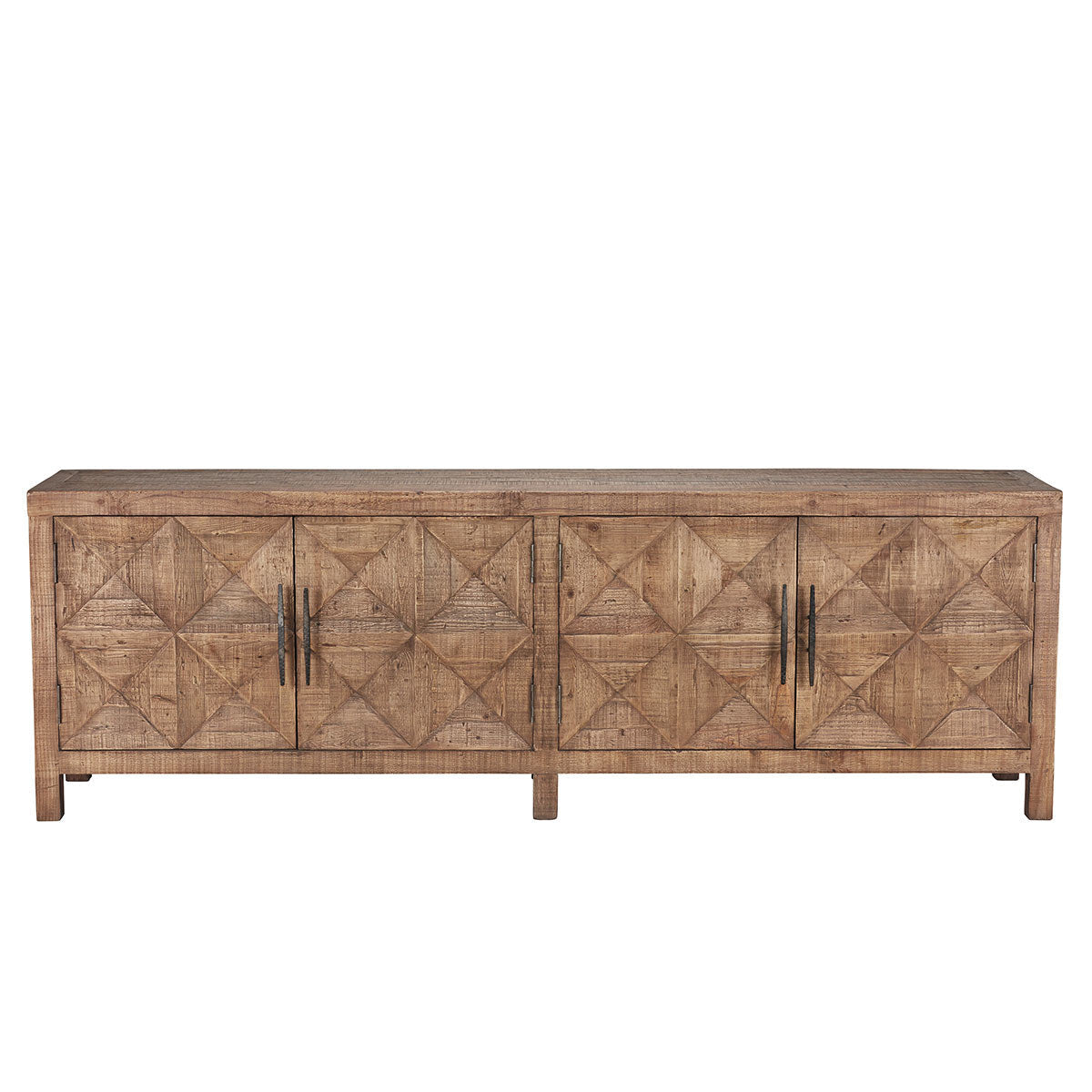 Brown Reclaimed Pine Buffets & Cabinet Elani Four-Door Cabinet Collection
