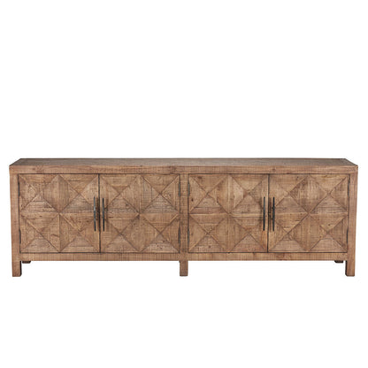 Brown Reclaimed Pine Buffets & Cabinet Elani Four-Door Cabinet Collection