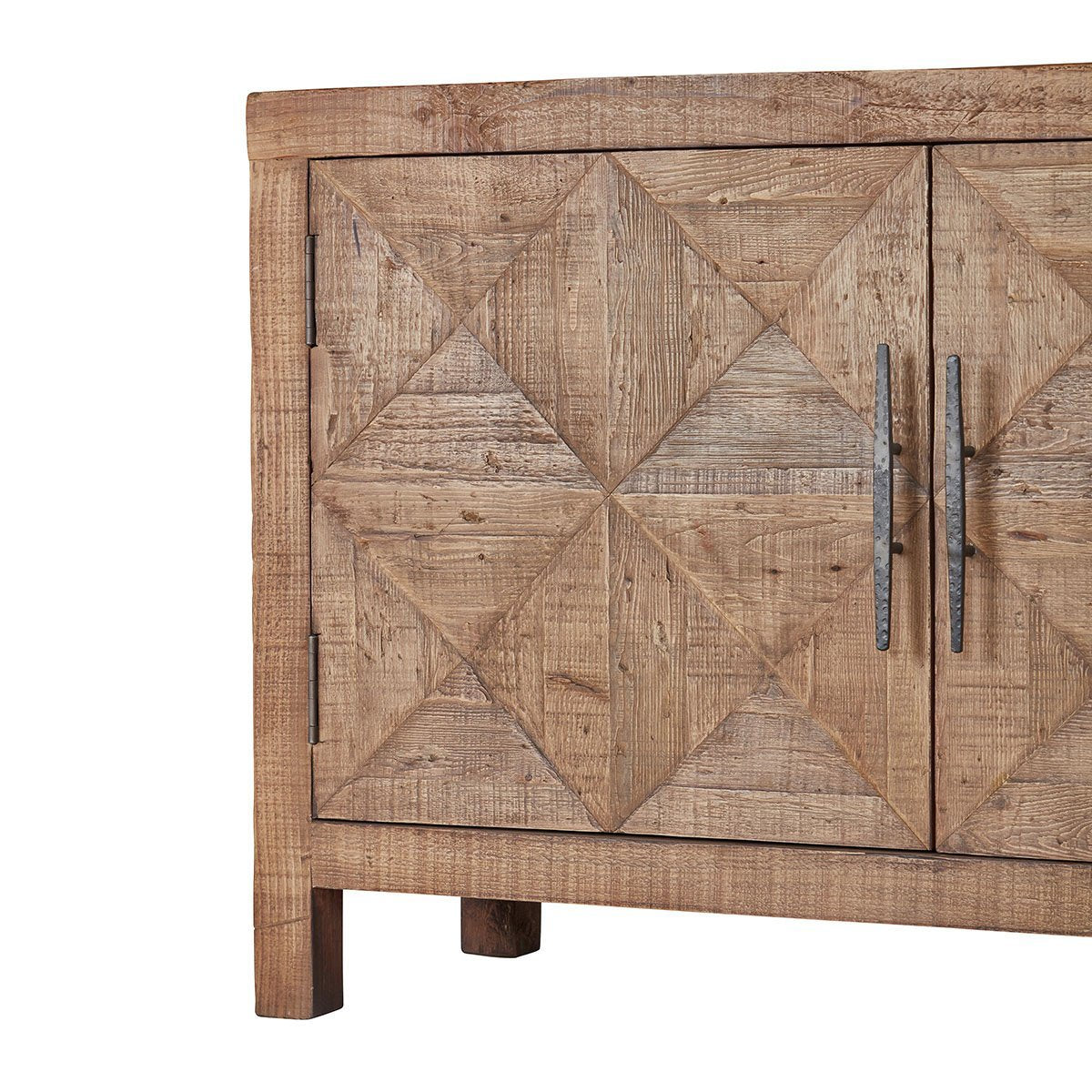Brown Reclaimed Pine Buffets & Cabinet Elani Four-Door Cabinet Collection