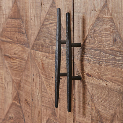 Brown Reclaimed Pine Buffets & Cabinet Elani Four-Door Cabinet Collection