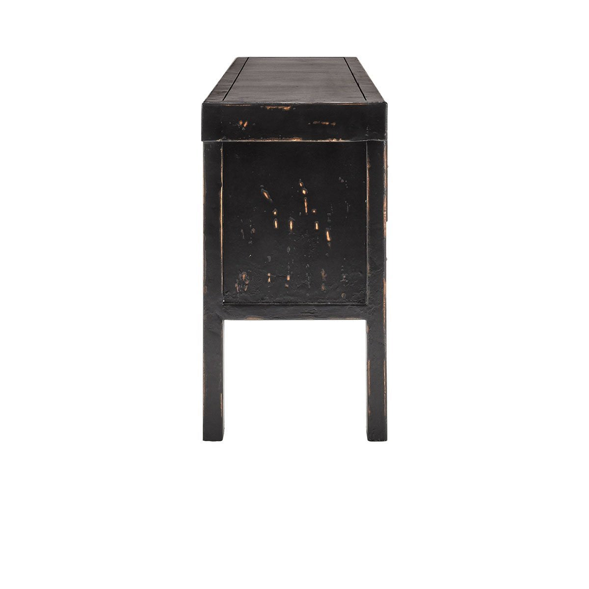 Antique Black Reclaimed Pine Console Table Lahey Eleven-Drawer Console Table Collection