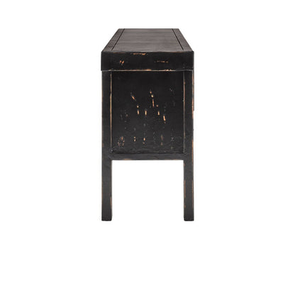 Antique Black Reclaimed Pine Console Table Lahey Eleven-Drawer Console Table Collection