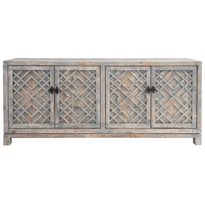 Antique Blue Reclaimed Pine Buffets & Cabinet Antigua Four-Door Cabinet Collection