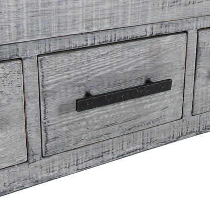 Antique Blue Reclaimed Pine Display Cabinet Simon Display Cabinet Collection