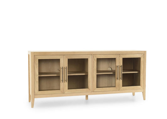 True Natural Oak Veneer Buffets & Cabinet Beechgrove Four-Door Buffet Collection