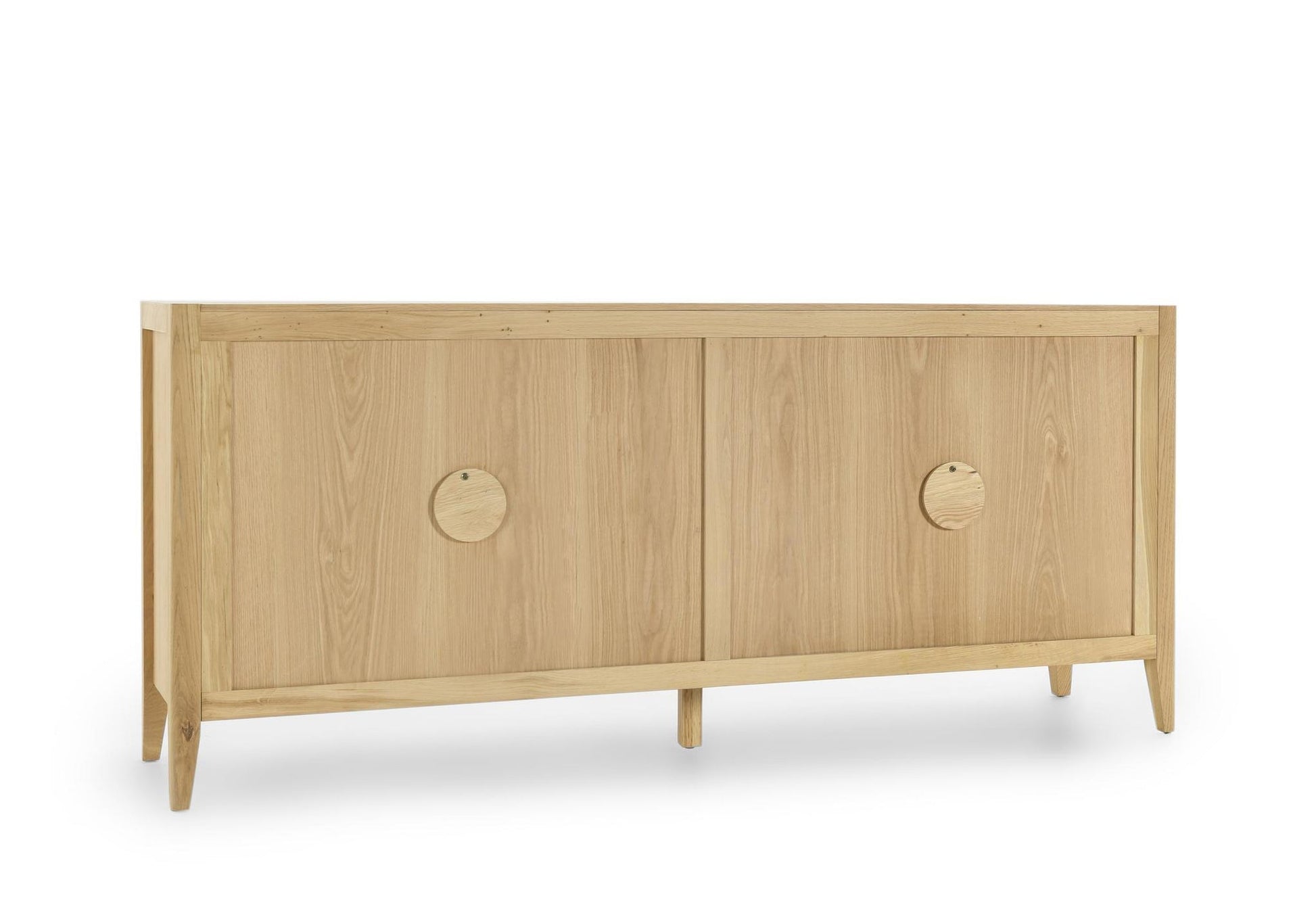 True Natural Oak Veneer Buffets & Cabinet Beechgrove Four-Door Buffet Collection