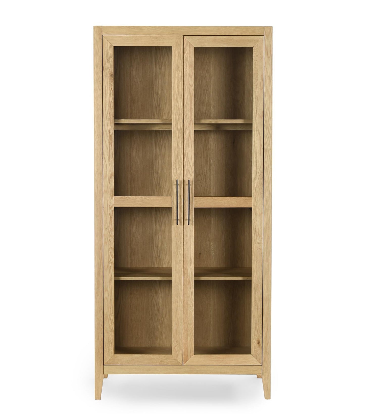 Natural Oak Veneer Display Cabinet Beechgrove Display Cabinet Collection