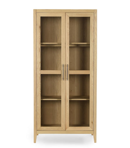 Natural Oak Veneer Display Cabinet Beechgrove Display Cabinet Collection