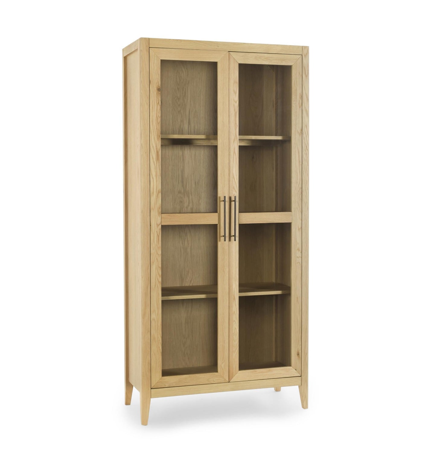 Natural Oak Veneer Display Cabinet Beechgrove Display Cabinet Collection