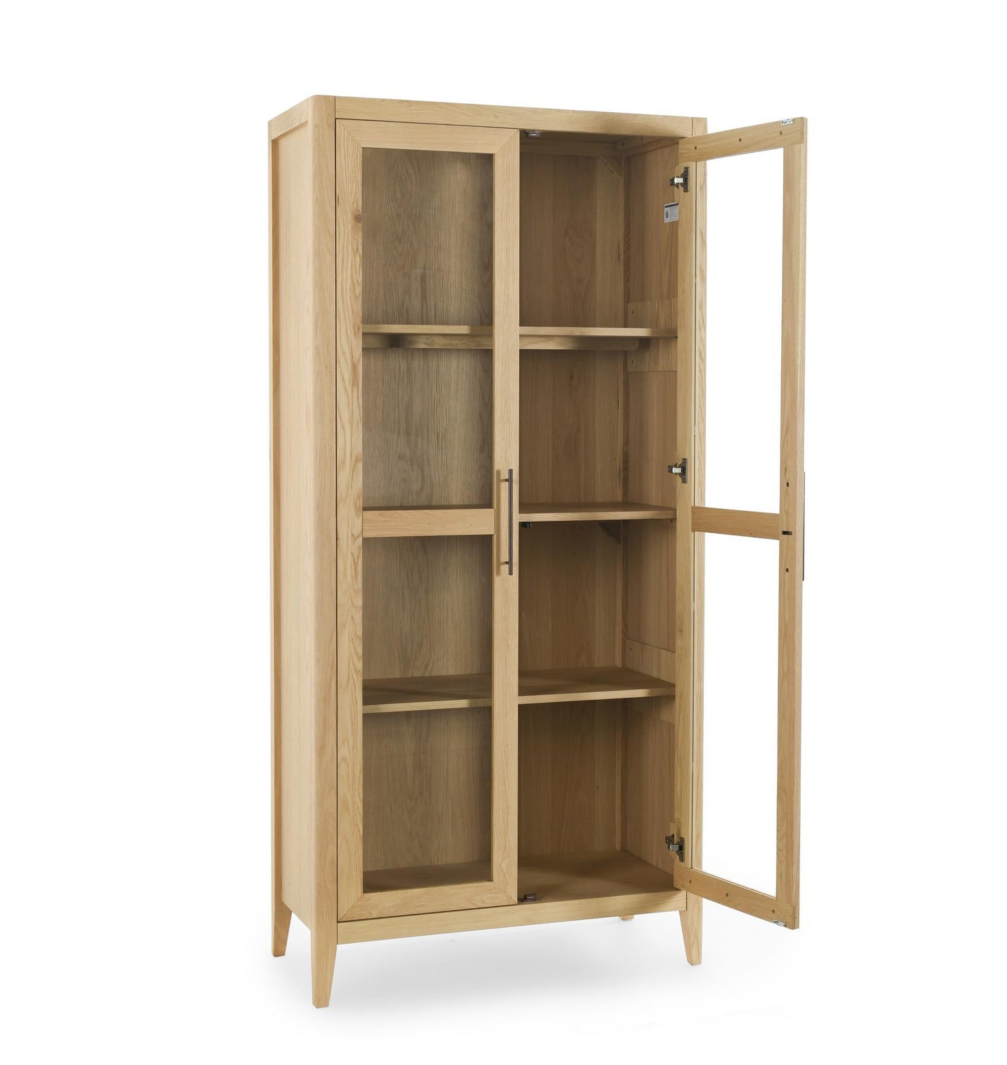 Natural Oak Veneer Display Cabinet Beechgrove Display Cabinet Collection