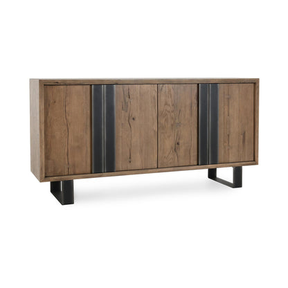 Cafe Brown Reclaimed Oak Buffets & Cabinet Danica Four-Door Buffet Collection