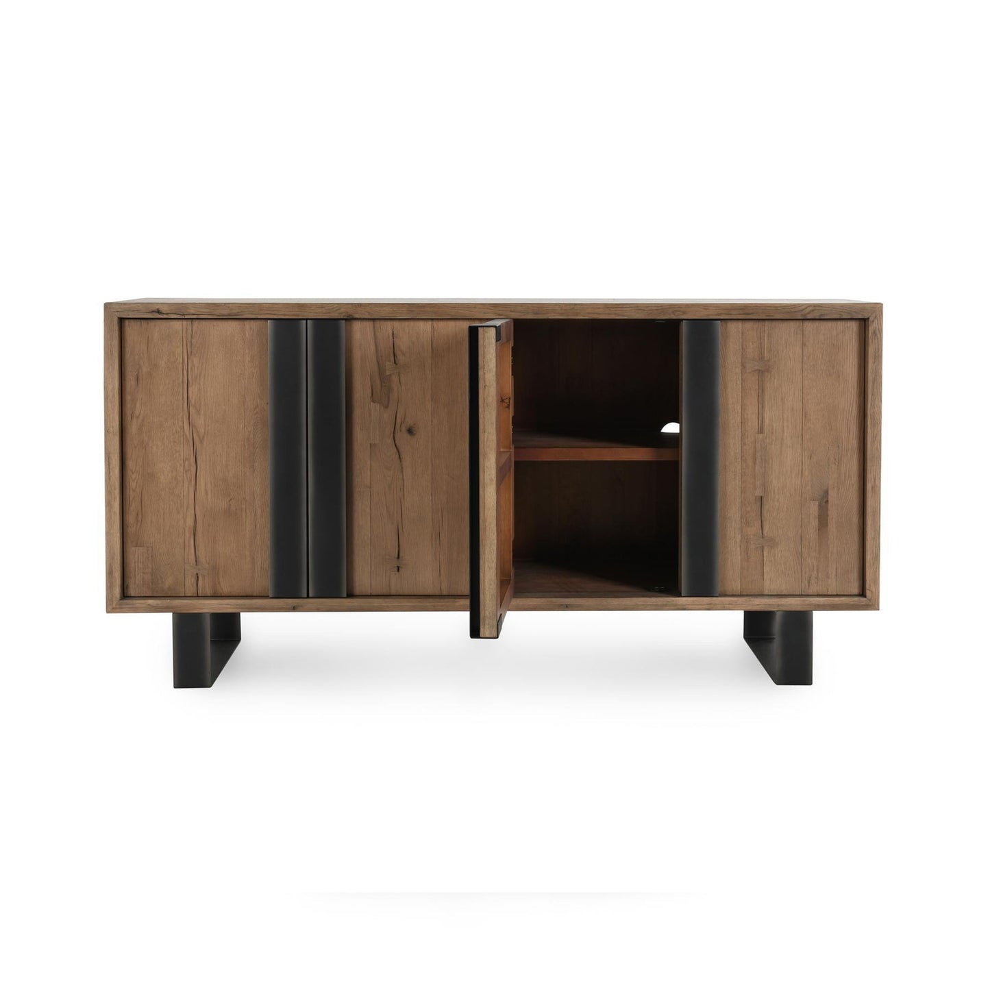 Cafe Brown Reclaimed Oak Buffets & Cabinet Danica Four-Door Buffet Collection