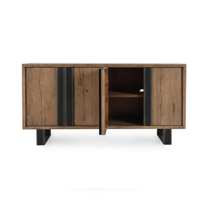 Cafe Brown Reclaimed Oak Buffets & Cabinet Danica Four-Door Buffet Collection