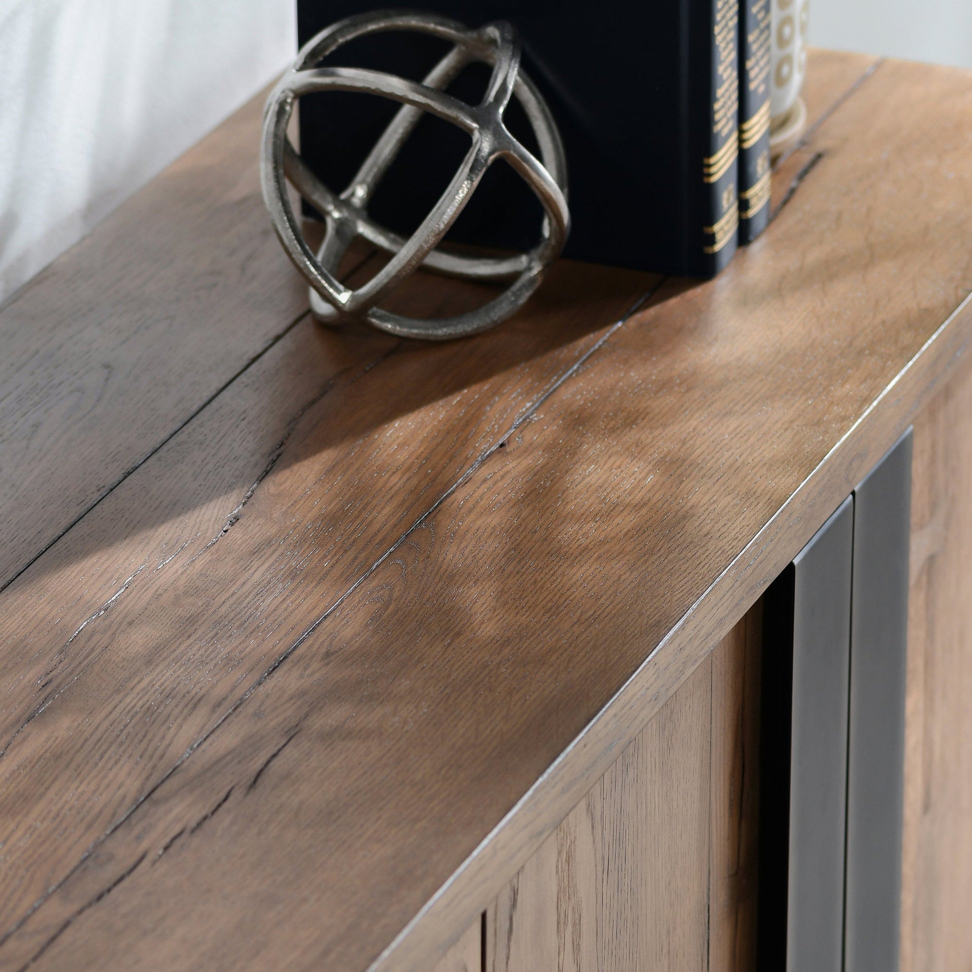 Cafe Brown Reclaimed Oak Buffets & Cabinet Danica Four-Door Buffet Collection