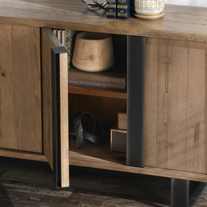 Cafe Brown Reclaimed Oak Buffets & Cabinet Danica Four-Door Buffet Collection