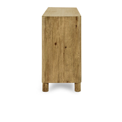 Light Brown Oak Veneer Buffets & Cabinet Orlando Four-Door Buffet Collection