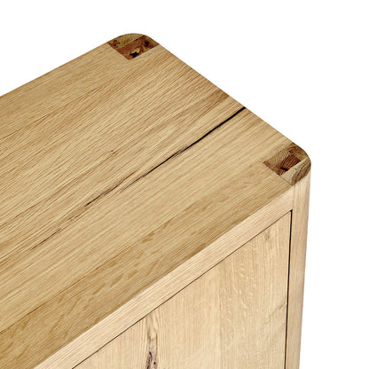 True Natural Oak Veneer Buffets & Cabinet Orlando Four-Door Buffet Collection