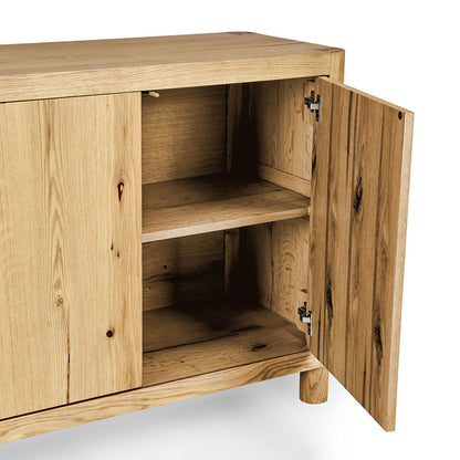 True Natural Oak Veneer Buffets & Cabinet Orlando Four-Door Buffet Collection