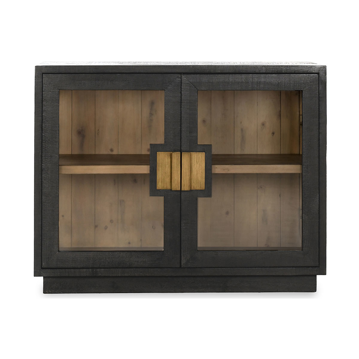 Carbon Black Reclaimed Pine Buffets & Cabinet Larson Two-Door Cabinet Collection