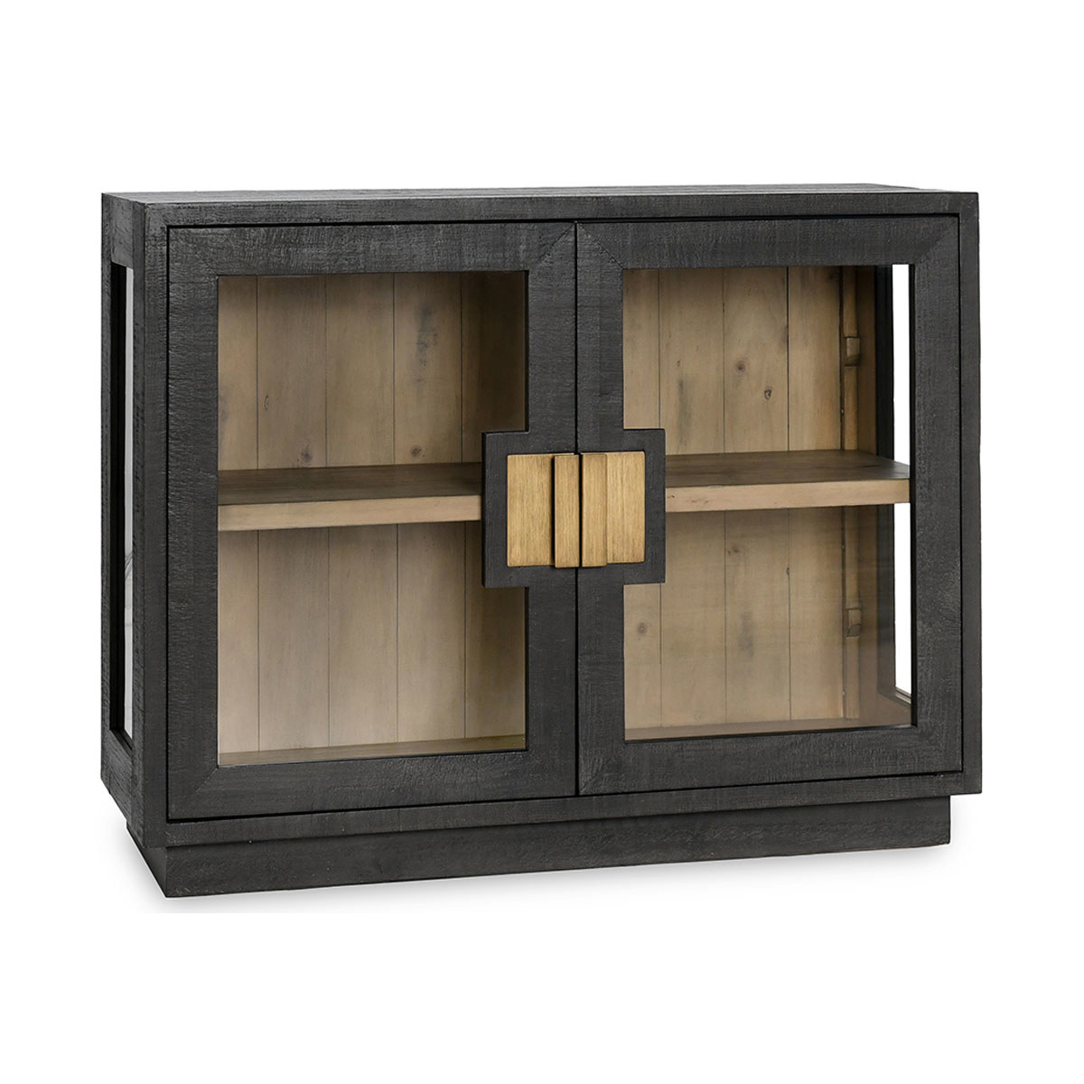 Carbon Black Reclaimed Pine Buffets & Cabinet Larson Two-Door Cabinet Collection