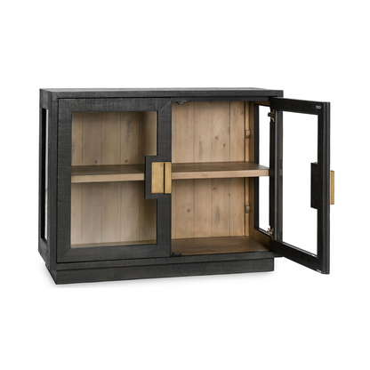 Carbon Black Reclaimed Pine Buffets & Cabinet Larson Two-Door Cabinet Collection